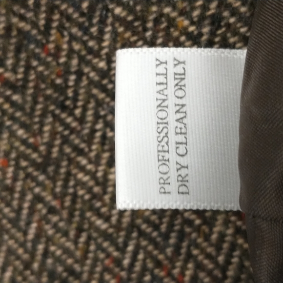 Herringbone Tweed Wool Blend Pants Italian Quality Cuffed w Single Pleat 10P - Picture 8 of 8